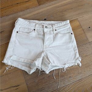 Old Navy Women's OG Straight High Rise White Jean Shorts